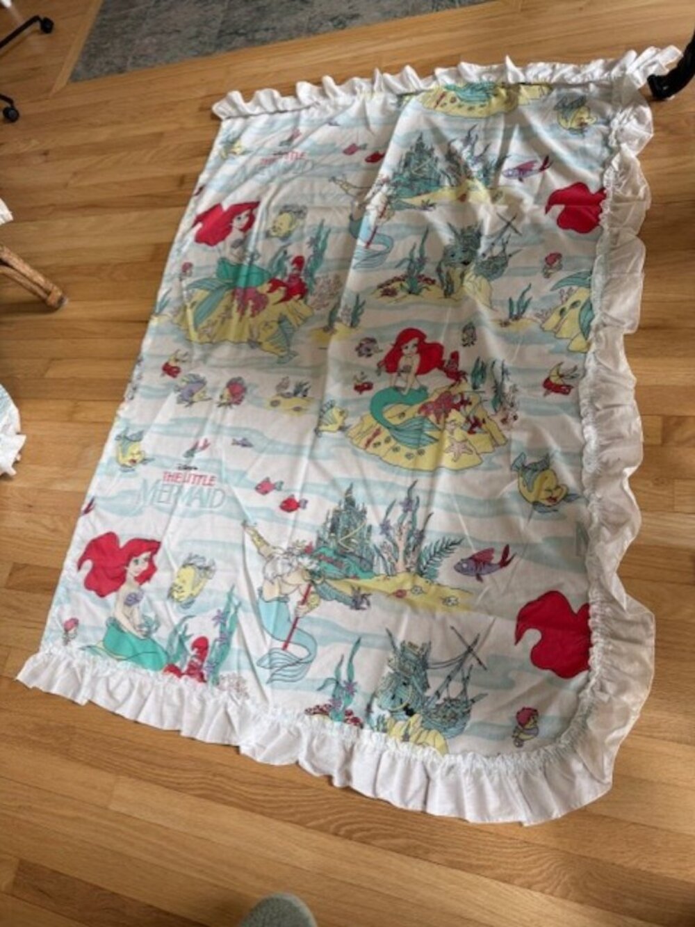 Vintage 90s Disney The Little Mermaid Rod Pocket Curtains